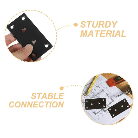 Heavy Duty L Bracket Corner Brace 6 Hole Flat Mending Plates For Wood Furniture Mounting And Cabinet Repair in use