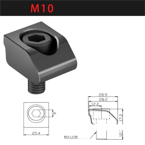 Top Tier 2 Pack Multi Station CNC Machining Center Seagull Clamp Fixture With Super Tough Tiger Pliers And M6 To M12 Unidirectional Mini Table For Heavy Duty Jobs M10 fixture with hexagonal socket and dimensions.