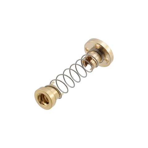 Top Tier T8 Trapezoid Motor Screw Nut Kit With Knockout Zero Play Anti Backlash Springs 8mm threaded rod with brass body.