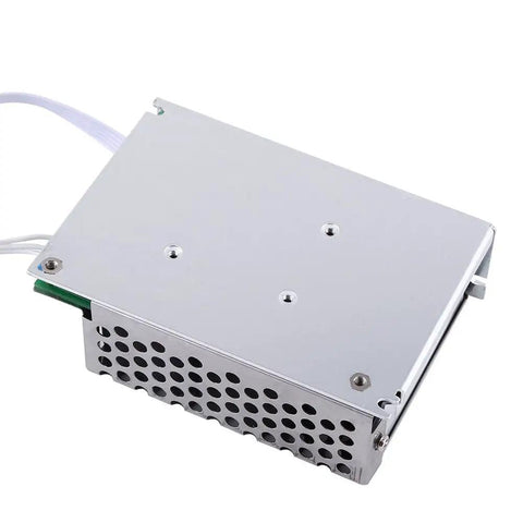Adjustable DC Brushed Motor Speed Controller With PWM Regulator For DC 10V To 50V 30A, showing top view with metal casing