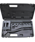 Manual Lever Knockout Punch Kit For Sheet Metal 20 Gauge Conduit Hole Cutter Set With 7/8 Inch 1-1/8 Inch And 1-11/32 Inch Drivers in case