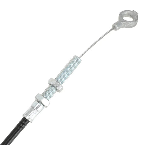 Close-up of Go Kart Throttle Cable Kit 71 Inch Replacement for Predator 212cc GX160 GX200 196cc Engines, showing durable metal assembly.