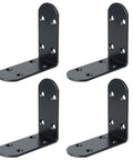 Solid As A Rock Heavy Duty L Brackets Quick Fix Corner Supports Stainless Steel black metal braces for furniture repair.