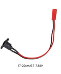 Electric Scooter Charging Port Cover With Silicone Sleeve And Connector Wire Durable Rainproof Protector Easy To Use Replacement Charging Port Accessory For Everyday Rides showing black plastic port and red wire connection, 17-20 cm length.
