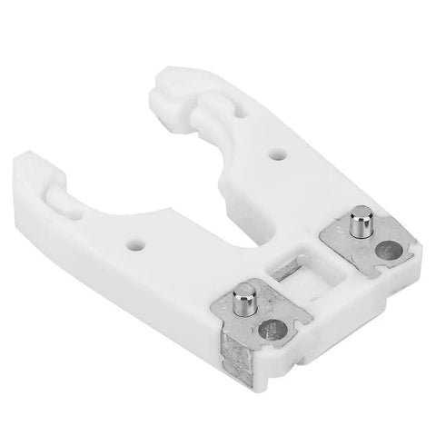 Fork Shaped Clamping Fixture For CNC Machining Centers And Engraving Machines Pro Grade Five Piece Set shown in white and metal