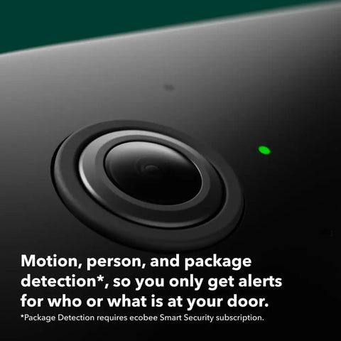 Close-up of camera lens from Home Security Bundle With 1080P HDR Smart Doorbell Camera Wired SmartSensor For Doors And Windows And SmartCamera.