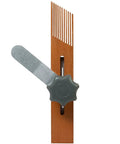 Heavy Duty Wooden Featherboard For Table Saws Stops Kickback Dead, hard maple with twist handle for secure table saw cuts.