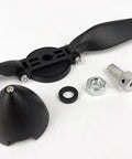 RC Folding Propeller 9x5 With Hub And Spinner Cap For RC Planes And Drones, 4.0 Millimeter Motor Shaft Diameter, 38x35 Millimeter Hub, Plastic Spinner