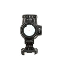 Front view of Dot Mount For Trijicon MRO Lower One Third 39mm Black, Built From 7075-T6 Aluminum With Hardcoat Anodized Finish mounted