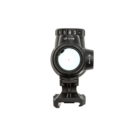 Front view of Dot Mount For Trijicon MRO Lower One Third 39mm Black, Built From 7075-T6 Aluminum With Hardcoat Anodized Finish mounted