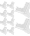 PVC Corner Guards For Furniture And Cabinets 20Pcs Edge Protectors for baby safety, transparent PVC material, top view.