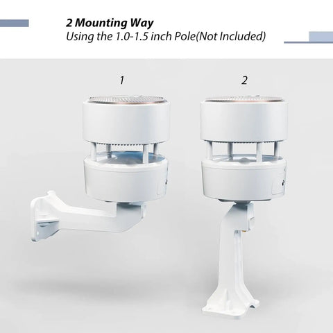 Weather Station Kit With 7.5 Inch IoT Display Console, Outdoor Sensor Array And WN32 Thermometer And Hygrometer mounting options