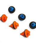 Premium Nylon Mudguard Flare Retainer Clip Kit Direct Replacement For Toyota Tacoma RAV4 Highlander FJ Cruiser 4Runner Fender Trim Bumper 38 Piece Multi Set Built Tough Weather Resistant Drop In Fit No Hassle Install Long Lasting Garage Gear, blue and orange nylon clips