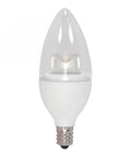 LED Light Bulb 4.5W 120V E12 Candelabra Base 3000K Soft White 290 Degree Beam Clear Glass Replaces 40W Incandescent Long Lasting