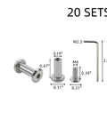 Top Tier 20 Piece M4 X 10 Millimeter Socket Cap Bolts And Secure Thread Binding Post Screws Crafted From Rust Resistant Stainless Steel With A Sweet Match M2.5 Hex Key For No Sweat Assembly components with sizes shown