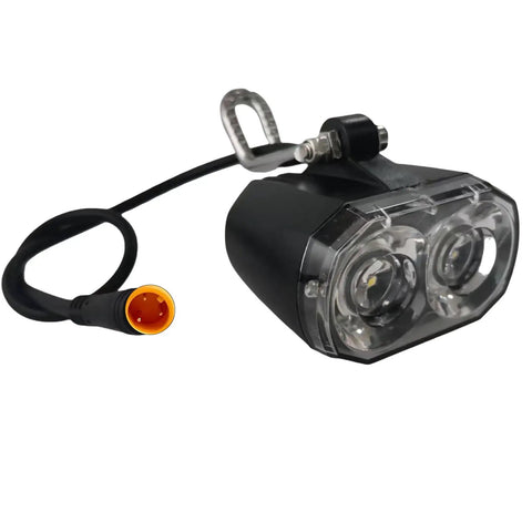 Ebike Front Light With 3 Pin Male Waterproof Connector For 24V 36V Ebikes And E Scooters Beefy High Power LED Bulb Built Tough