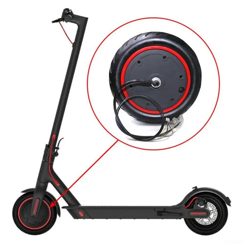 Powerful 350W 36V 8.5 Inch electric scooter hub motor replacement with solid tire, compatible with Xiaomi M365 and Segway Ninebot