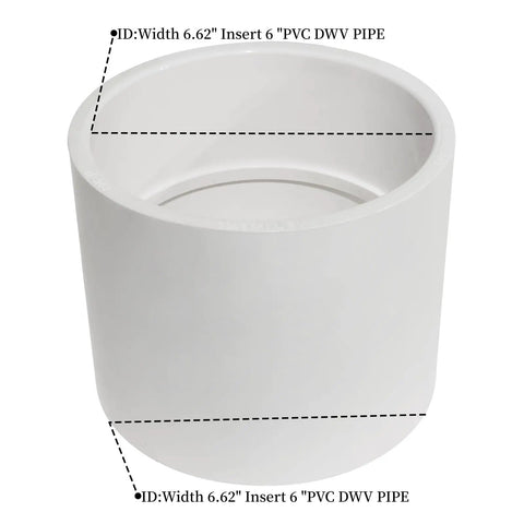 6 Inch PVC DWV Coupling for drain waste and vent sanitary fitting white PVC pipe connector adapter