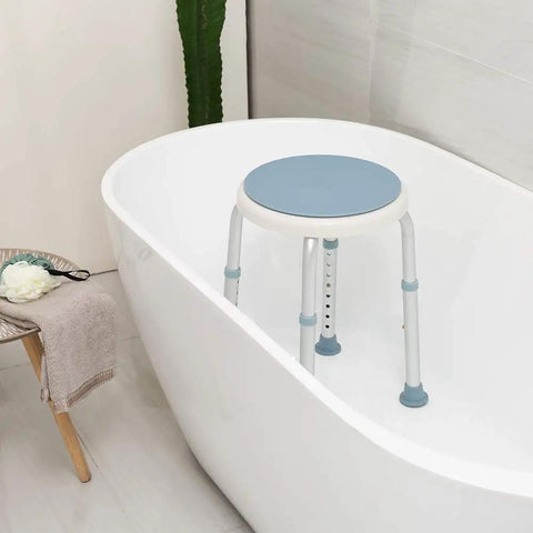 360 Degree Rotating Shower Chair With Easy Tool Free Setup Adjustable Tub Stool And Bathtub Seat Bench Anti Slip Rubber Tips In Tub