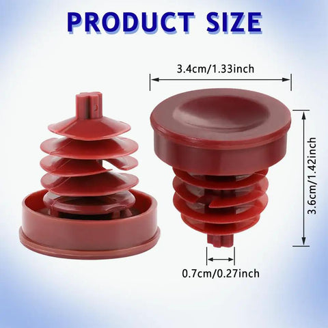 Slick Red Power Steering Reservoir Cap Pair Hella Durable Abs Plug Cover Built Tough To Block Rust And Keep Hydraulic Fluids Clean For Sweet Cruises On Daily Drivers And Street Rovers, showcasing dimensions of 3.4cm and 3.6cm.