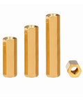 Brass M7 Female To Female Standoff Spacer Kit For PCB And Motherboard Projects Hexagon Hand Knob Nuts DIY Model Parts Durable M7x90x10mm Spacers, brass hex spacers set