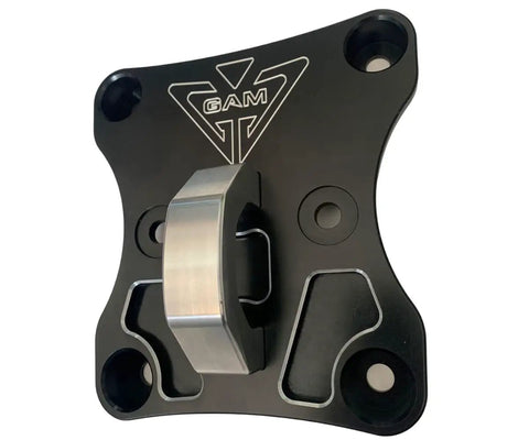 Beefed Up Radius Rods Plate For Can Am Maverick X3 Heavy Duty 6061 Billet Aluminum Plate With D Ring Black Anodized Finish For Extreme Off Road Performance And Durability. Black anodized billet aluminum radius rod plate with D ring for Can Am Maverick X3