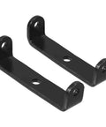 Heavy Duty U Shaped Shelf Brackets With Center Hole 2 Pack Steel Mounting Hardware Black Finish