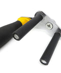 Close-up of the Heavy Duty Drywall Handler With Adjustable Harness And Comfy Rubber Grips No Sweat Plasterboard Carrier handles.