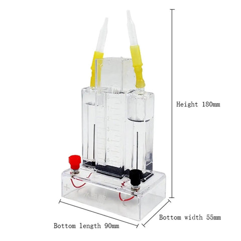 Water Electrolysis Demonstration Kit For Chem Class Micro Gas Generator with scale tube and alloy electrodes, 180mm height