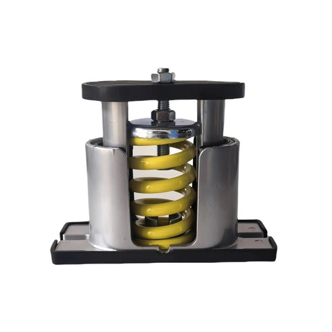 Heavy Duty Spring Loaded Shock Isolators For Air Conditioning Units with yellow spring and metal base design.
