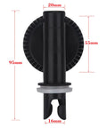 Air Pressure Gauge For Inflatable Boats And Kayaks No Fuss Kayak Barometer With 6 Hole And 8 Hole Valve Adapters Easy Install Nylon Mount For Rafts And Boards Accurate Pressure Readings, side view of valve adapter with measurements 95mm by 16mm by 55mm 