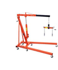Built Tough Hydraulic Engine Hoist And Motor Lifter With Integrated Leveler 2 Ton 4400 Lbs Folding Garage Crane for quick repairs.