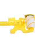 Slick Paint Edger Roller Brush Kit With Replaceable Pads For No Sweat Trimming Crisp Corner Detailing And A Darn Good Smooth Wall Finish That Does The Heavy Lifting Without The Mess, yellow handheld tool with roller.