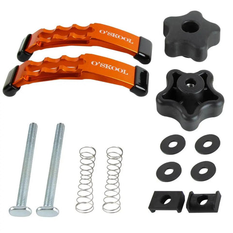 Positionable T-Track Hold Down Clamp Kit For CNC Routers And T-Slot Clamps, 5-3/8 In Long, 1-1/8 In Wide, two-pack with knobs