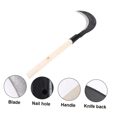 Heavy Duty Weeding Blade Hand Hoe For Gardening With Long Handle Manganese Steel Scythe Garden Tool and blade detail