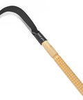 Versatile Manganese Steel Billhook Sickle Machete For Gardening And Weeding, handheld sickle with manganese blade and wooden grip.