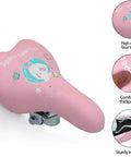 Cute Rabbit Design Kids Bike Seat With Foam Padding For 12 To 20 Inches Bicycles Fits 22mm Post With Mount Comfortable Saddle