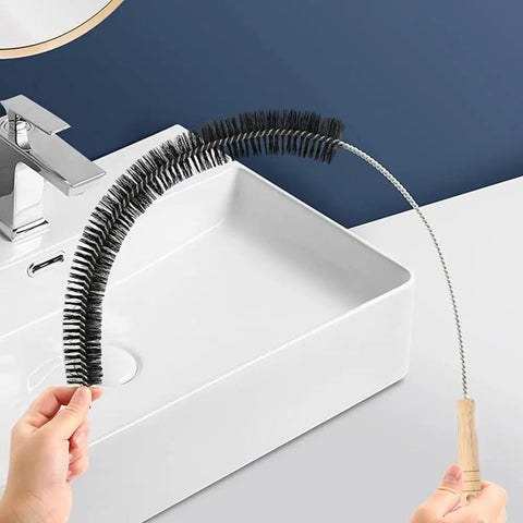 Set Of 2 Dryer Vent Cleaner Tools With 4.5 Inch Handle, 27 Inch Flexible Stainless Steel Shaft And 22.5 Inch Bristles, Quick Lint Remover For Dryers, Fridge Coils, AC Units, And Hard To Reach Spots. flexible brush cleaning sink area