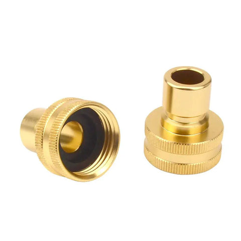 Set Of 6 Aluminum Garden Hose Quick Connectors With Male And Female Couplers, 3/4 Inch US Thread, No Leaks, Easy On Off, Rubber Grips