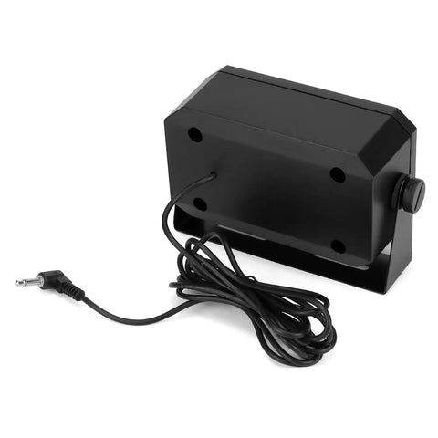 Two Pack 5W External Speaker For Ham Radio CB And Scanners With 3.5mm Plug 8 Ohm Audio Loud Clear Sound For HF Transceivers Compact Black