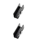 Rotating Corner Cabinet Hinge Kit for Upper and Lower Mount Doors, black durable iron construction, pack of two hinges