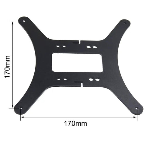 Dope Modular Y Carriage Plate Upgrade Kit For 2040V Aluminum Profile 3D Printer, 170x170mm aluminum plate detail view