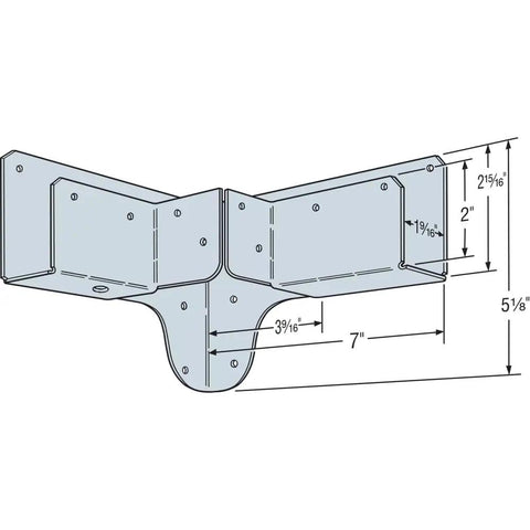 RTC42 18 Gauge Galvanized Rigid Tie Corner For 2x Joist And 4x4 Post Pack Of 8 Build Strong 90 Degree Wood Connections No Angled Cuts Needed Durable Steel Bracing For Decks Fencing And Framing Ideal For Timber Beams And Post Framing Quick Install Weather