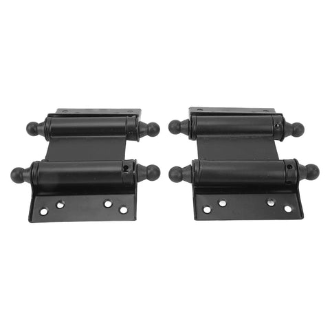 Black double action stainless steel self closing door hinge for cafe saloon and counter doors easy installation durable finish built to last