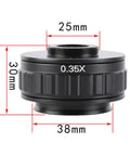 0.35X CTV Microscope Lens Camera Interface Adapter For Trinocular Stereo Microscope, Plug And Play CCD Capture, High Resolution Imaging, Easy Mount For Sharp Detailed Photos, black 25mm C-mount adapter