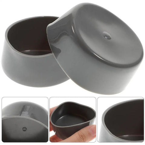 4 Pack Trailer Wheel Hub Bearing Caps Rubber Grease Dust Covers Replacement Protector snug fit shown in four angles
