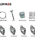Heavy Duty Garage Door Hardware Kit With Reinforced Nylon Rollers And Bearings Rust Resistant Galvanized Hinges Top Brackets