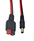 Heavy Duty 14 Gauge Power Extension Cable With Anderson Powerpole To Cigarette Lighter Plug For Generators Solar Panels And Backup Batteries No Sweat Hookup Beefy Copper Wire, close-up of connectors.