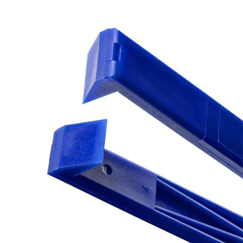 Plastic Wedge And Puller Combo DIY Prying Tool Kit For Automotive And Home Use, beefy medium duty durable blue wedge detail