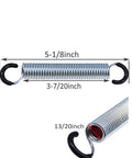 Dead Nuts Reliable Recliner Chair Tension Springs Two Pack Replacement Coil Set Five Inch Overall Length showing 5-1/8 inch steel coil with hooks.
